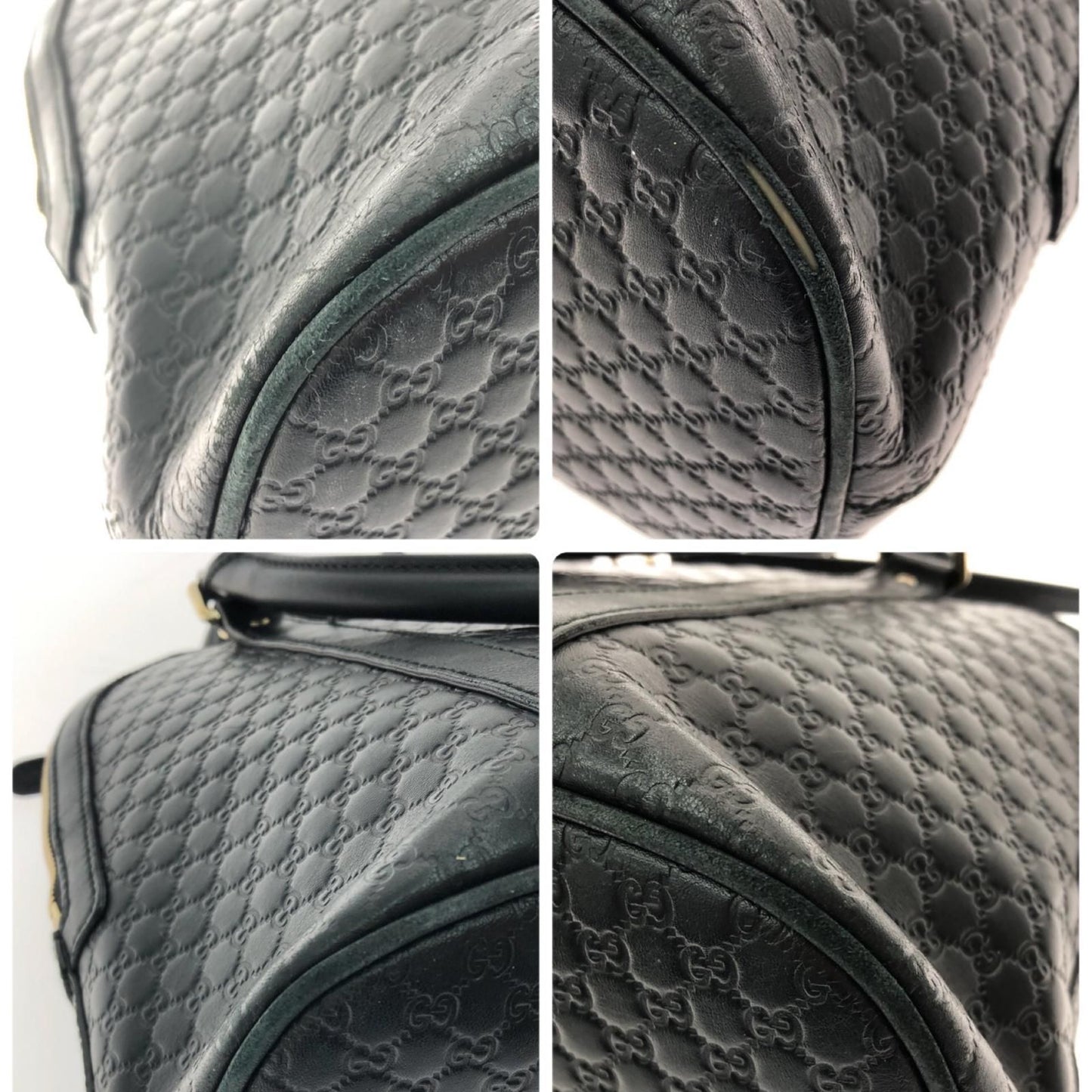 Gucci Women's Handbag Micro Gucci Guccissima Dome Shape 449663 Black