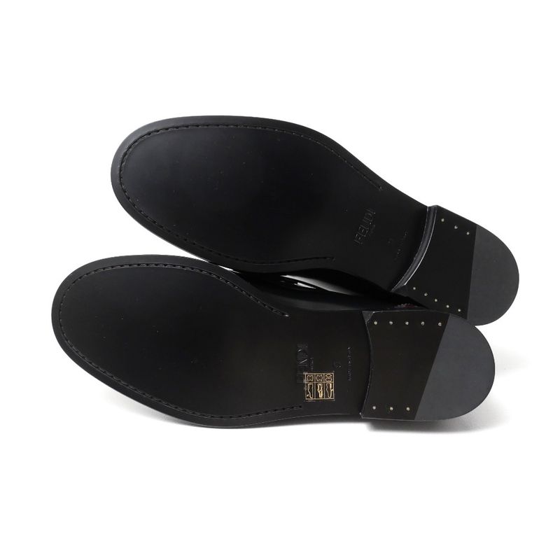 Fendi Olock Loafers Size 9 FF Double F Bicolor Leather Shoes