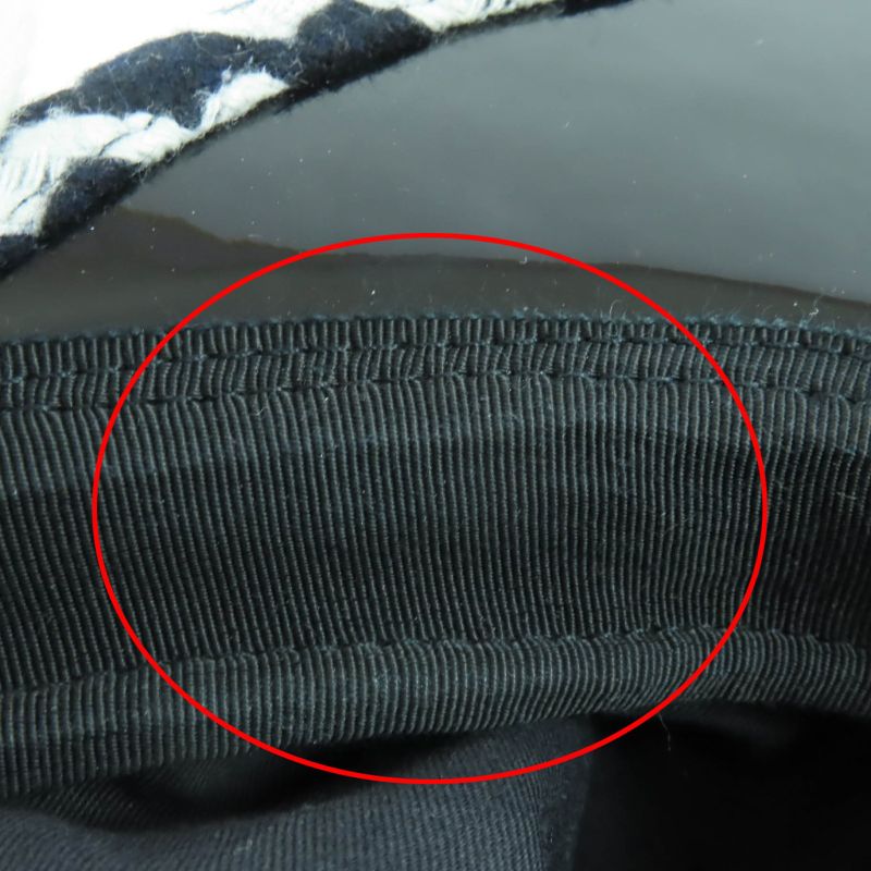 CHANEL 18A Wool Coco Parts Casket Hat Black White M With Box Ladies