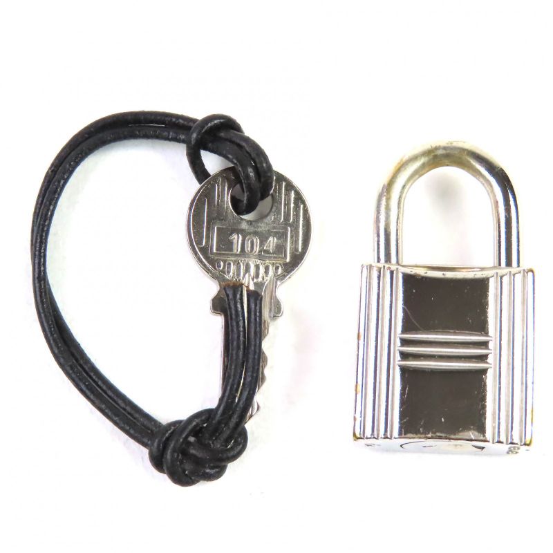 Hermes Yale Line MM Silver Hardware With Key And Cadenas Serie Button Canvas