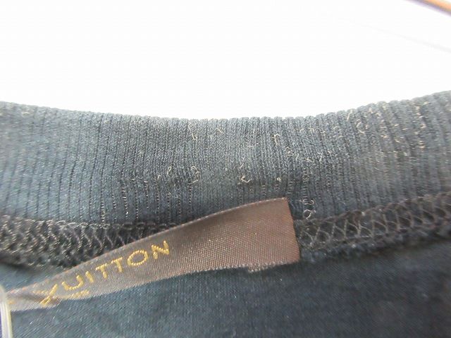 Louis Vuitton T-shirt Crew Neck Short Sleeve Print Size S Navy QQQ