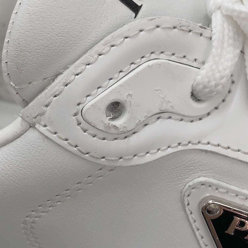 Prada Prax 01 All Leather Sneakers 2ee369 White 7 1 2
