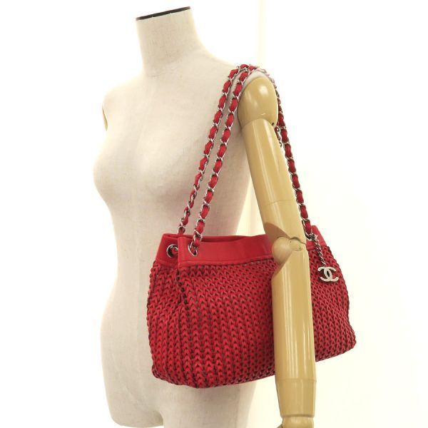 Chanel Caviar Braided Chain Shoulder [rank B