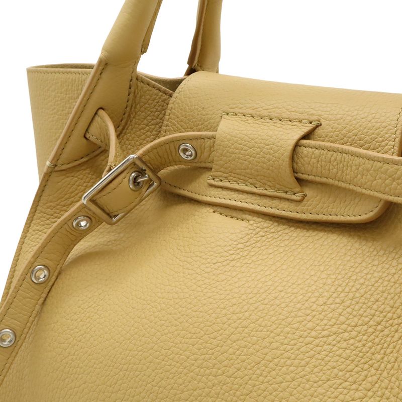 Celine Big Bag Small Handbag 2WAY Shoulder Bag Crossbody Leather Cream Beige