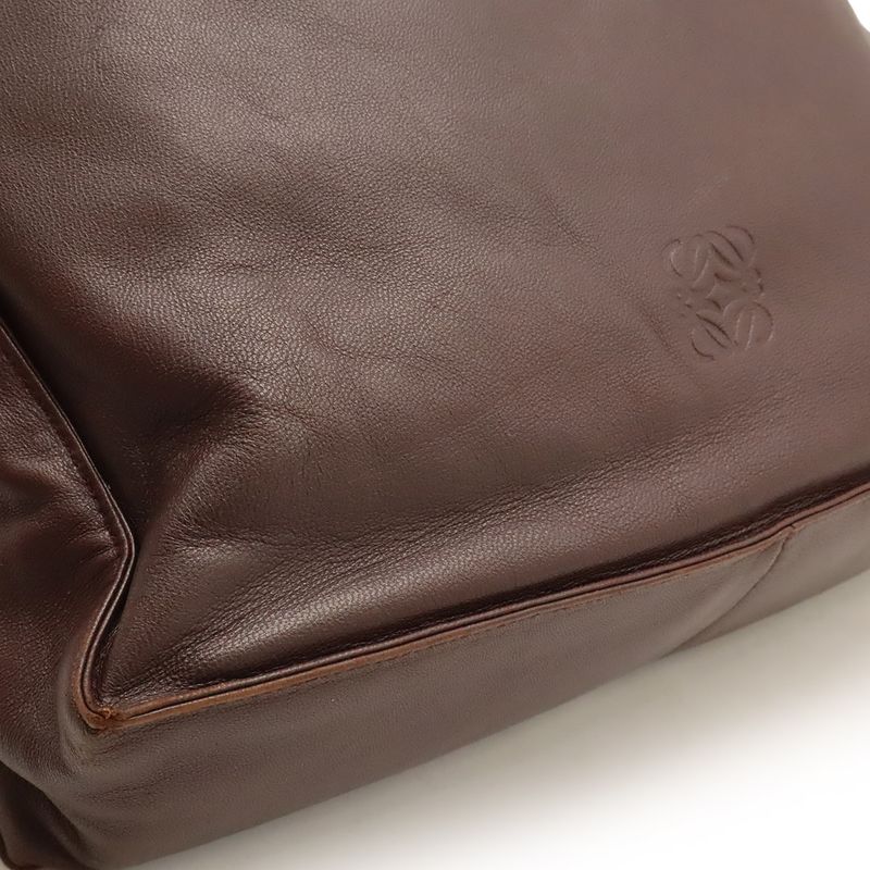 Loewe Anagram Shoulder Bag Crossbody Nappa Leather Bordeaux Gold Hardware