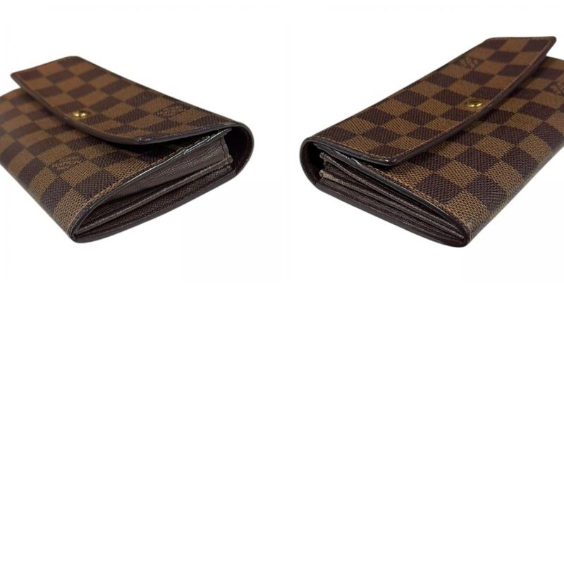 Louis Vuitton Portefeuille Sarah Damier Long Wallet Damier Canvas N61734 Unisex
