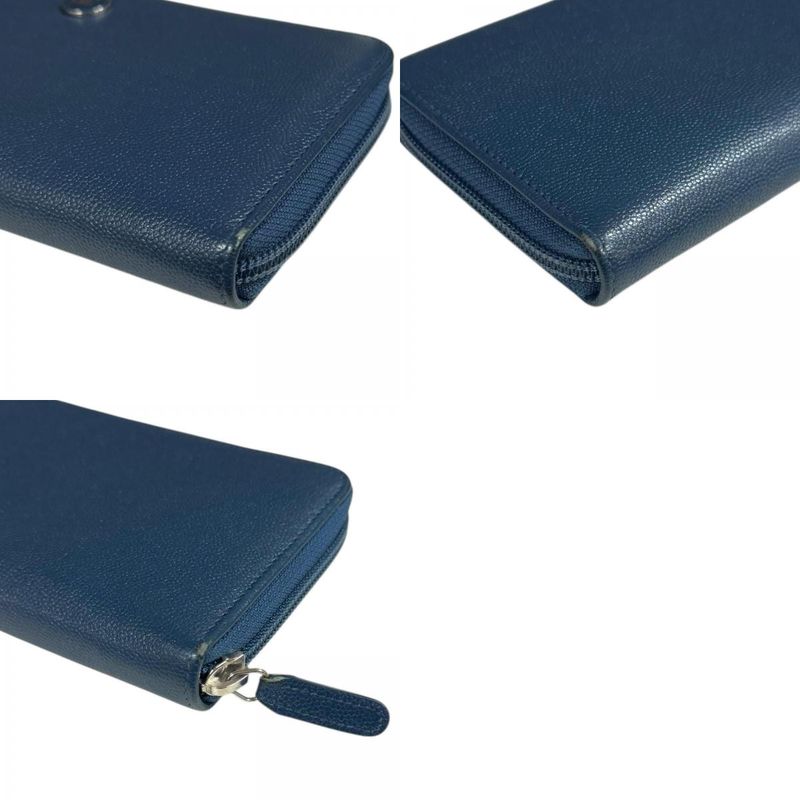 Chanel Coco Button Long Wallet Leather Ladies Chanel Preowned Chanel