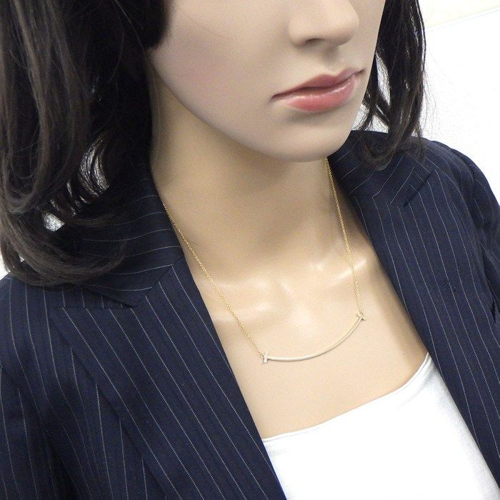 Tiffany & Co Tiffany & Co Necklace T-smile Large 60011651 18K Pink Gold