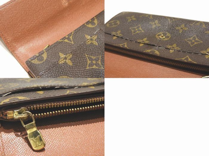 Louis Vuitton Medium Zipper Long Wallet Monogram Old Shape Sarah Ladies 2 Card