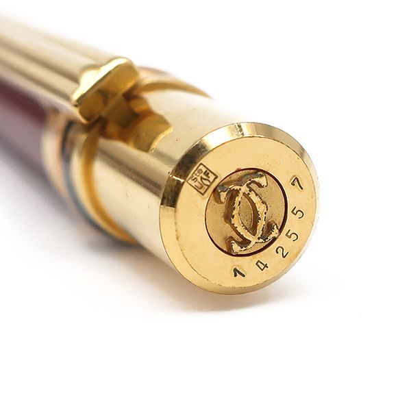 Cartier Ballpoint Pen Trinity GP Resin Bordeaux X Gold Must de Cartier Blue Ink