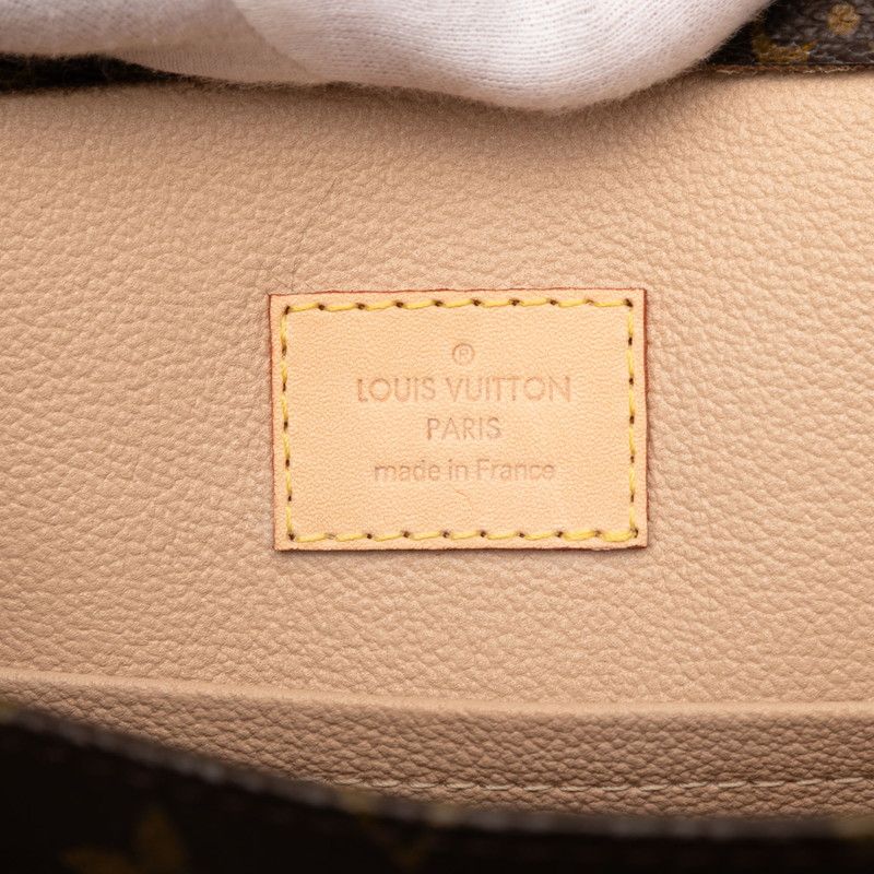 Louis Vuitton Monogram Sac Pura Handbag Tote Bag M51140 Brown PVC Leather Women