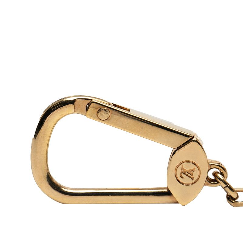 Louis Vuitton Porte Cles Speedy Uncrushed M65416 Gold White Plastic Plated