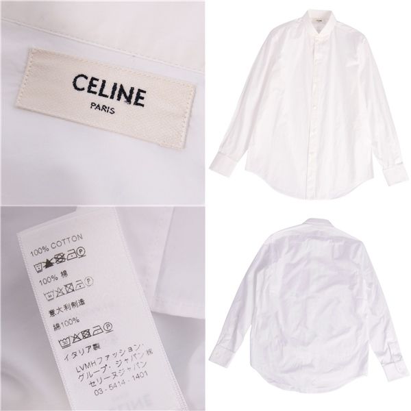 Celine Shirt Long Sleeves Long Sleeve Cotton Top