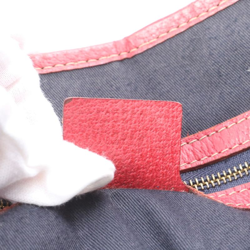 Gucci GG Canvas Sherry Line 139260 Leather Tote Bag Shoulder Hand A4 Ladies REM