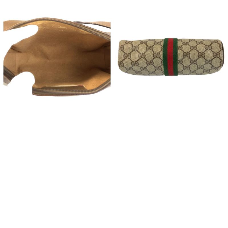 Gucci Vintage Sherry Line Beige GG Supreme Canvas 89 02 018 Shoulder Bag