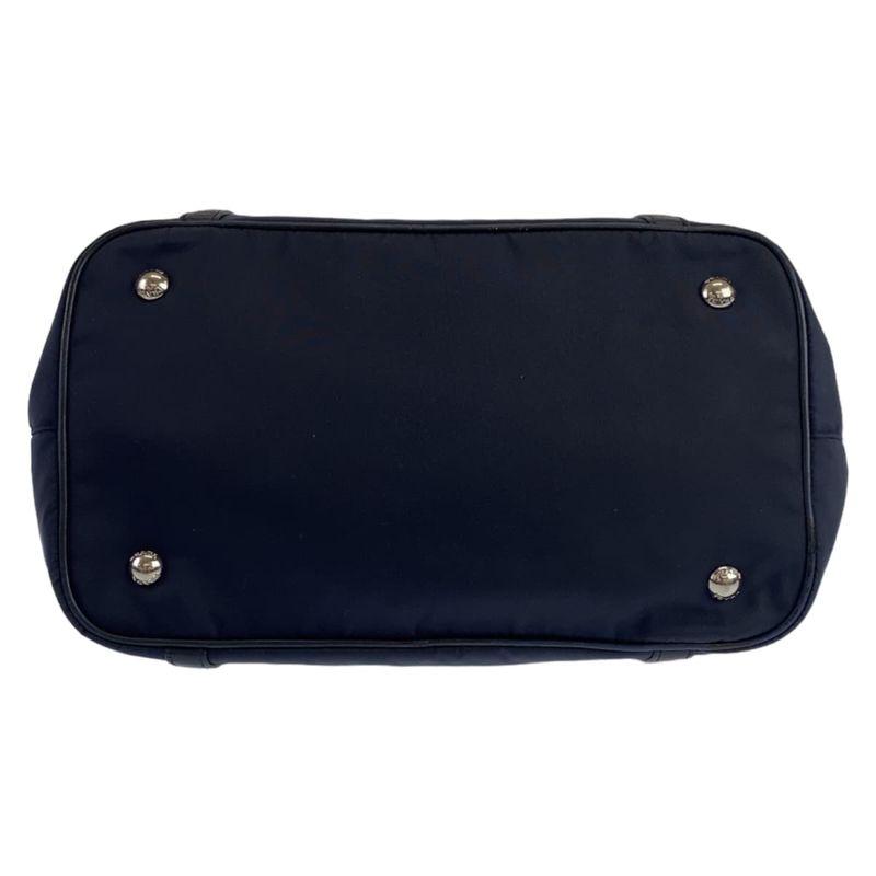 Prada Tessuto Navy Nylon/leather Handbag Tote Bag Women 506015