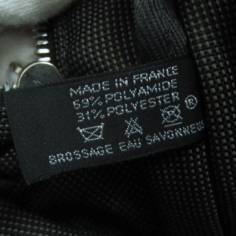 Hermes Airline MM Serie Hardware Canvas Tote Handbag Gray Made In France Women