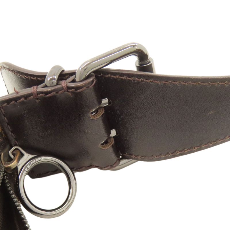 Fendi One Shoulder Zucca Pattern Shoulder Bag Canvas Women