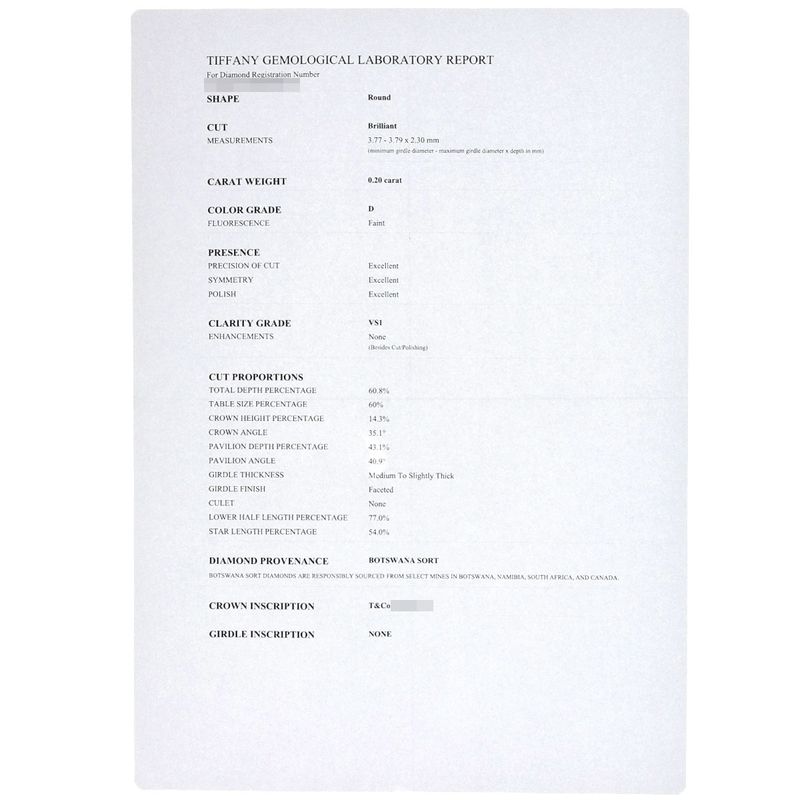 Tiffany & Co Solitaire Diamond Ring - Pt950 Ladies