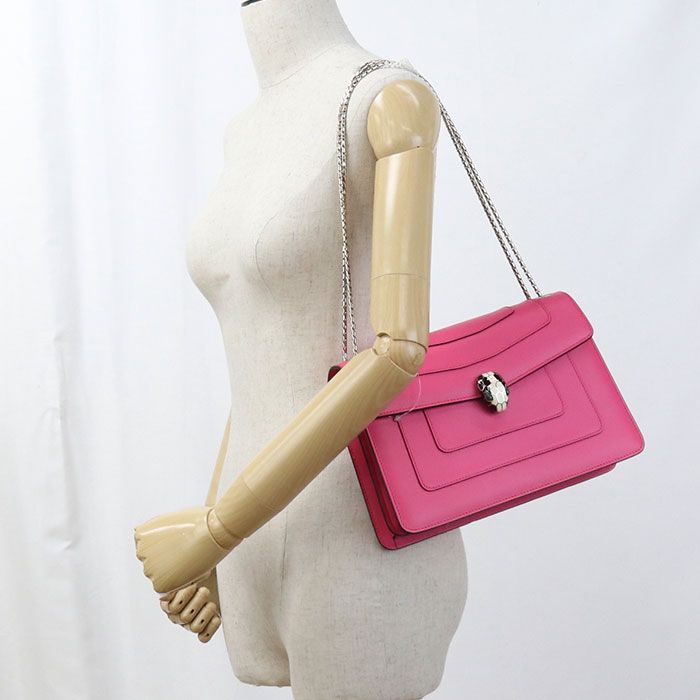 Bvlgari Bulgari Chain Shoulder Bag Serpenti Forever Shoulder Bag Calf Ladies
