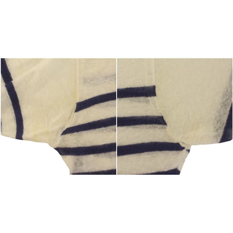 Loewe Emblem Summer Knit Sweater Long Sleeve V Neck Stripe Light Hand Linen M