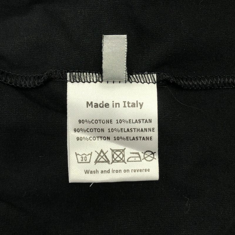 Dior Homme - Cotton Logo Embroidery Henley Neck Cut And Sewn - 46 - Black - Mens