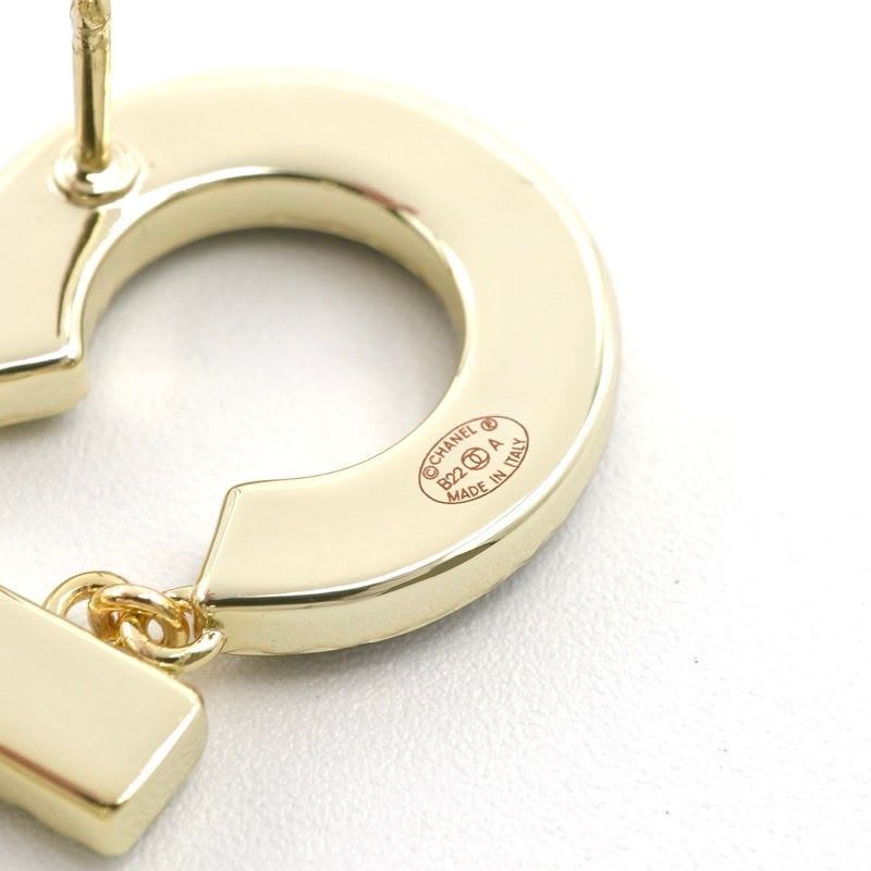 Chanel Brooch Corsage Gold Black Pin Logo