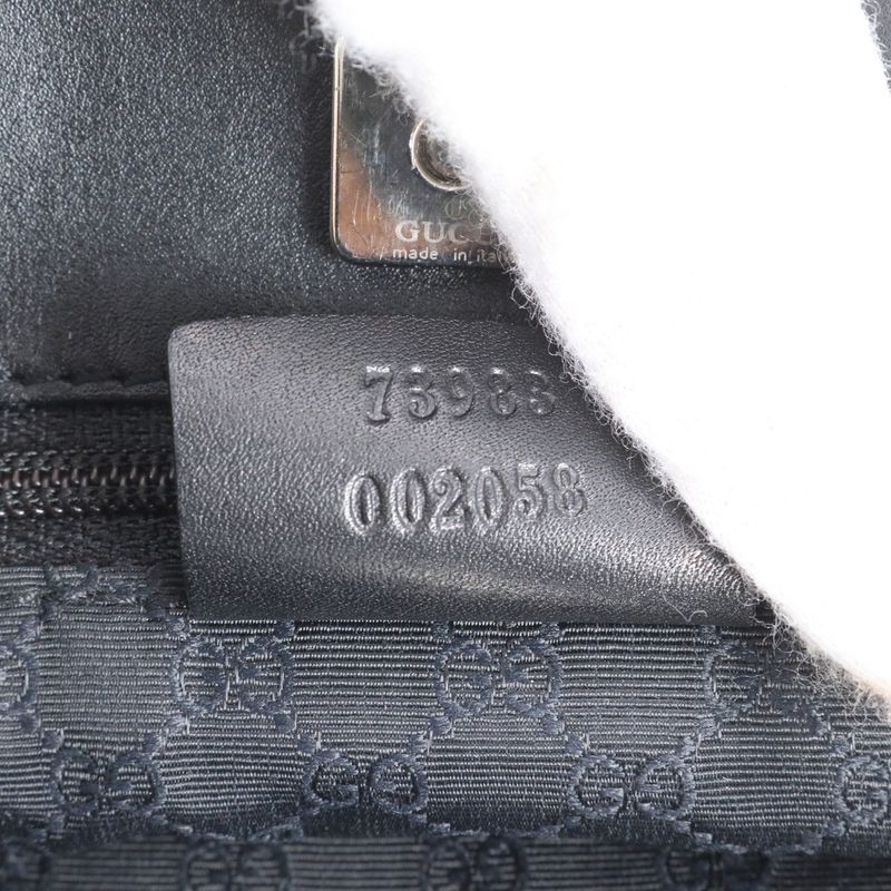 Gucci Sherry Line 73983 Leather Tote Bag Shoulder Hand Black Women's CEM Cz23-8