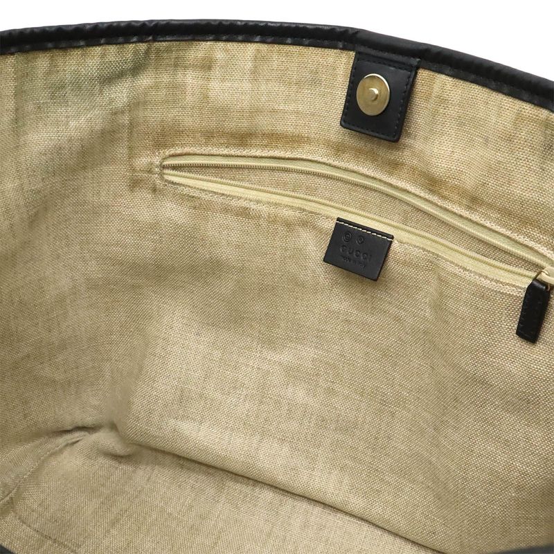 Gucci Micro Guccissima Tote Bag Shoulder Bag Semi Shoulder Leather Black Outlet