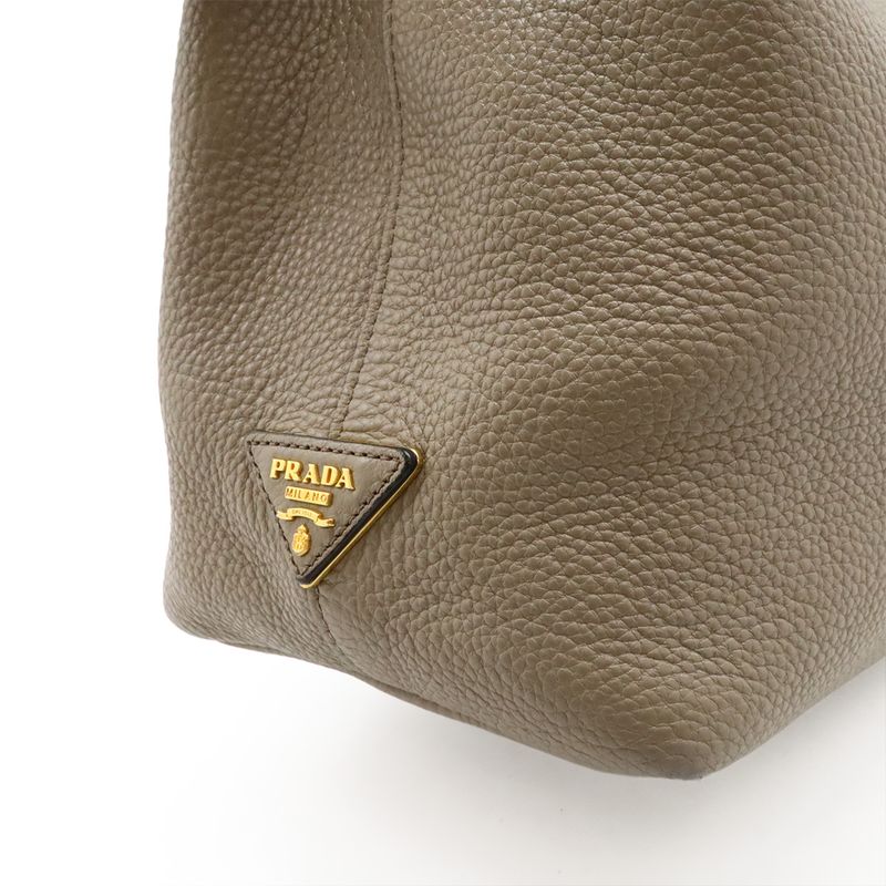 Prada Logo Engraved Shoulder Bag One Shoulder Semi Shoulder Leather Baltico