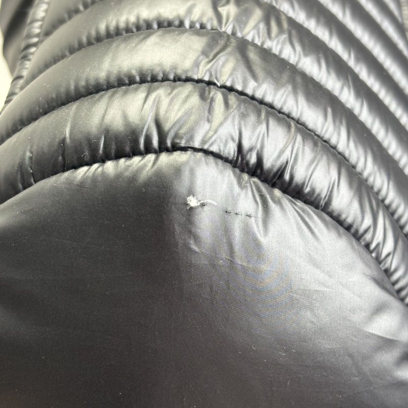 Prada 2022 Sga654 Triangle Logo Triangle Plate Hooded Zip Up Down Jacket Black