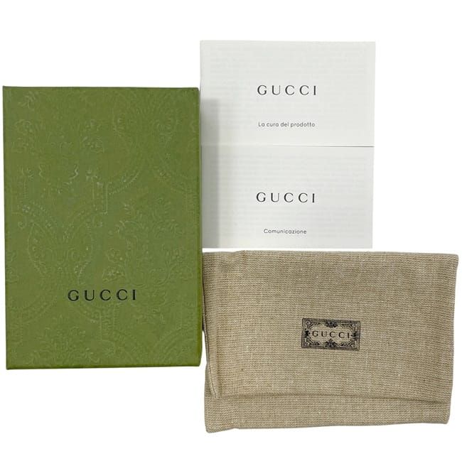 Gucci 6strand Key Case Black Animalier Metallic Ruby 523683