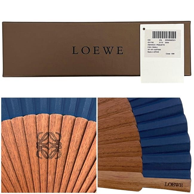 Loewe Fan Brown Navy Anagram 301.001.5257000