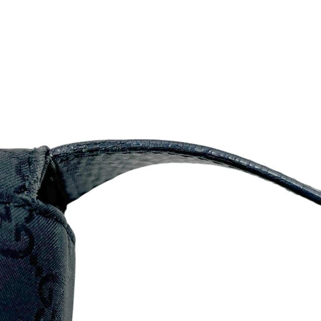 Gucci Shoulder Bag Black GG Nylon 272351 Excellent Condition Nylon