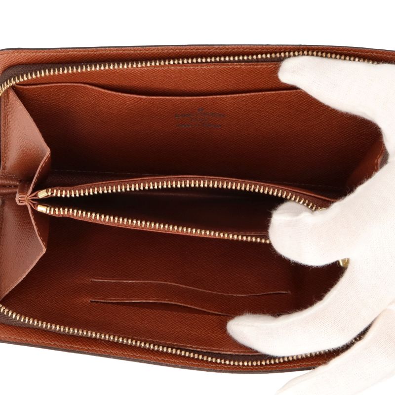 Louis Vuitton Porte Monet Zip M61727 Monogram Women Brown