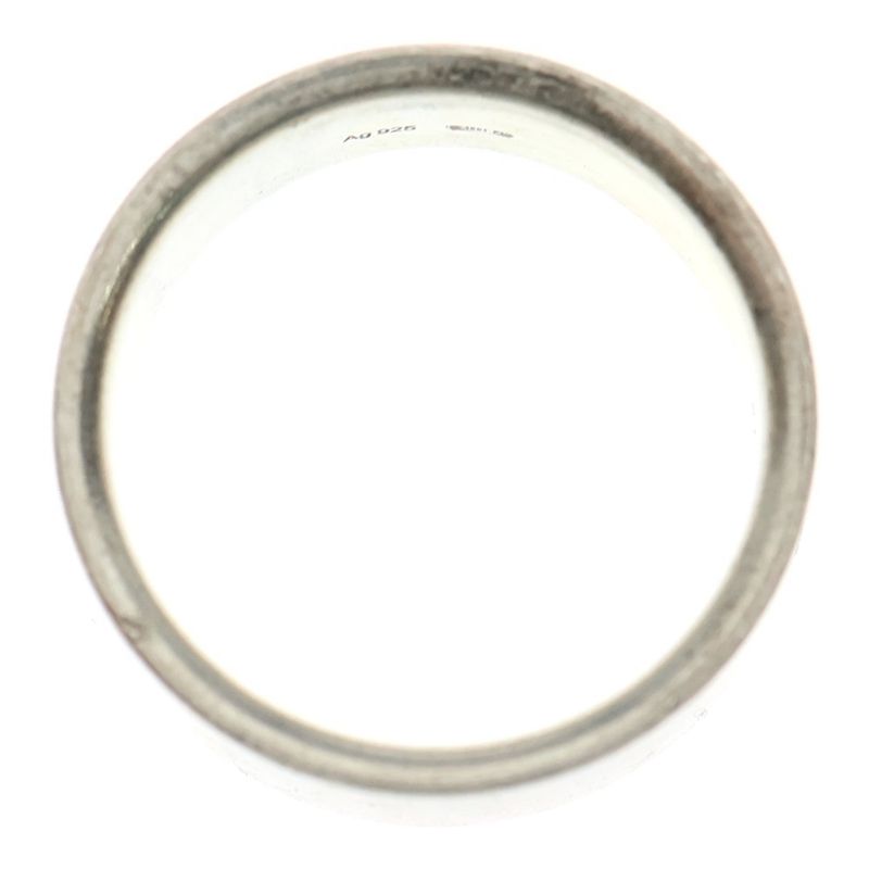 Gucci Classic Logo Engraved Plain Ring Silver