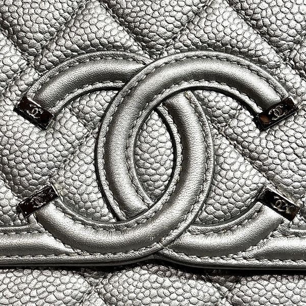 Chanel Matelasse Chain Shoulder Metallic Silver Bag Shoulder Bag Women