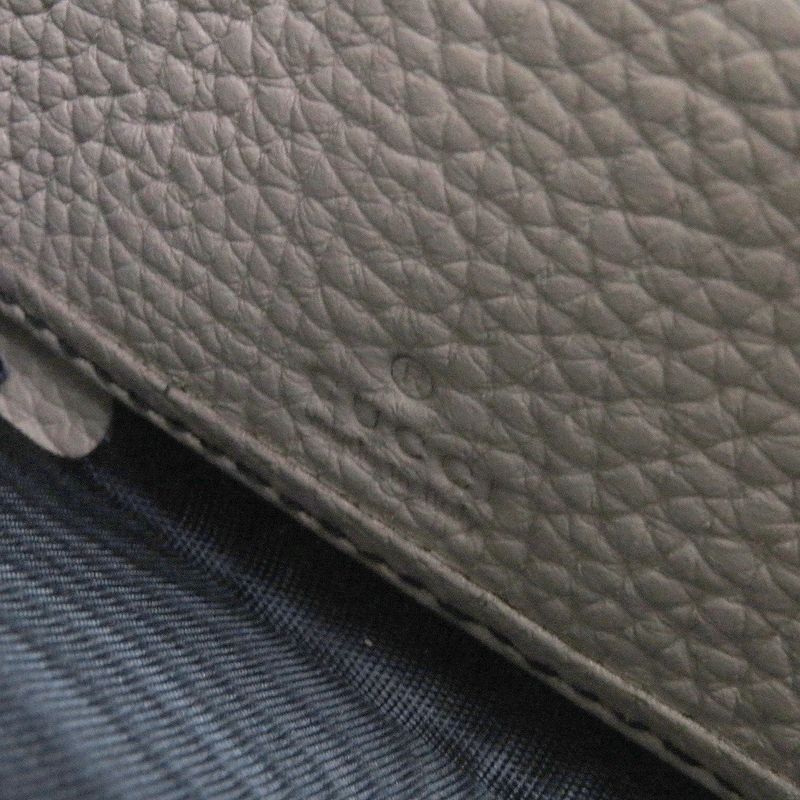 Gucci 771154 Leather Zip Around Wallet Long Wallet Navy Beige With Box And