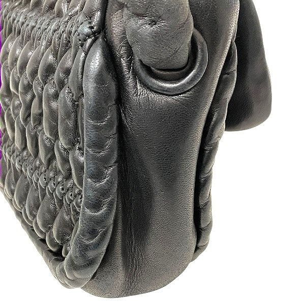 Chanel Bubble Quilt Black Bag Handbag Shoulder Bag Women