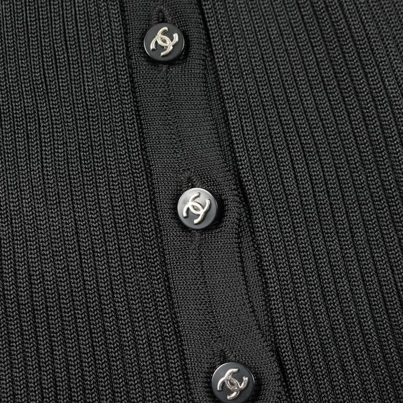 Chanel Dress Coco Mark Button Knit P07386v00353 Other Dress Women Used B