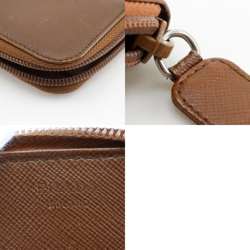 Prada Triangle Logo Leather _ Coin Case