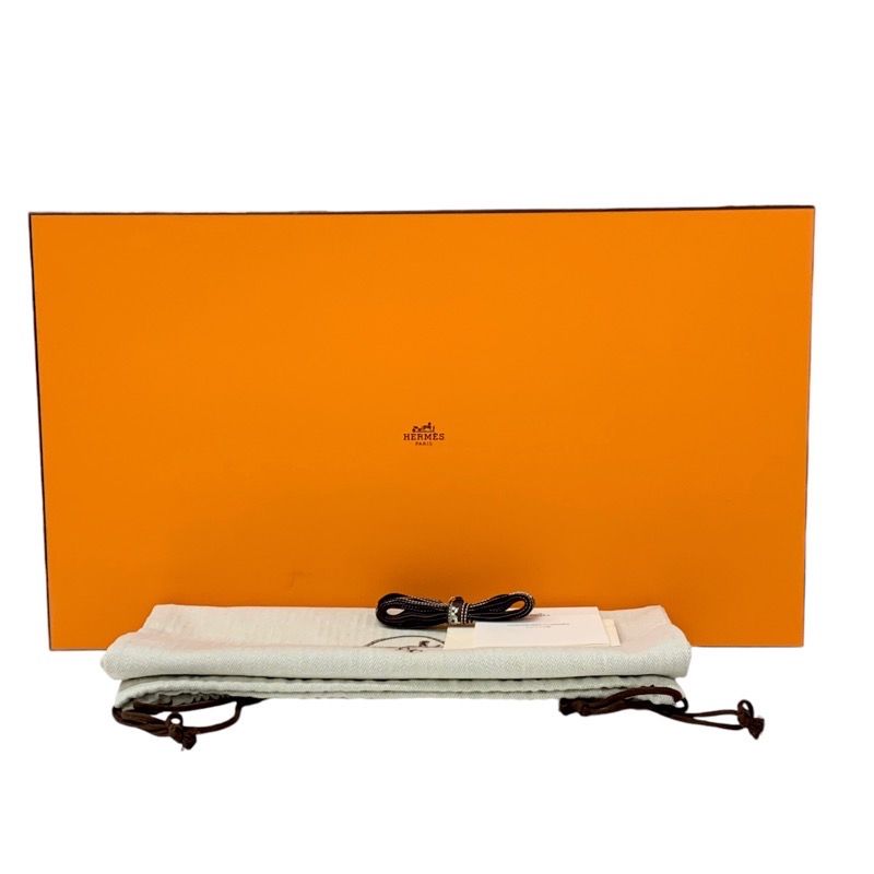 Hermes Fuji Boots Long Boots Shoes Leather Ivory Exlibris Quilting