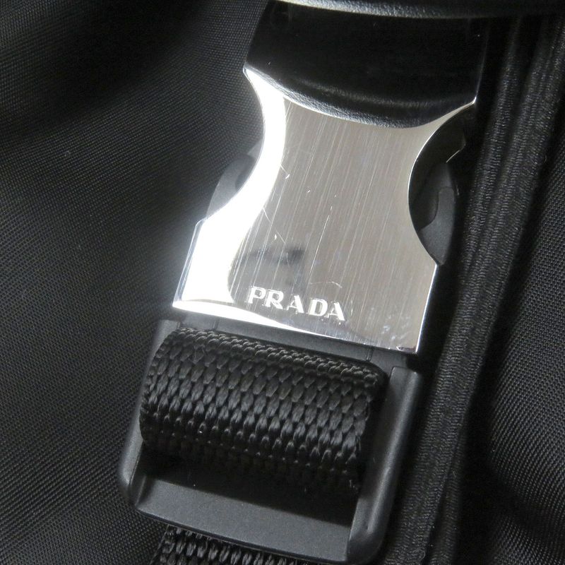 Prada 2vz108 Triangle Logo Re-nylon 2WAY Backpack Shoulder Bag Black Storage