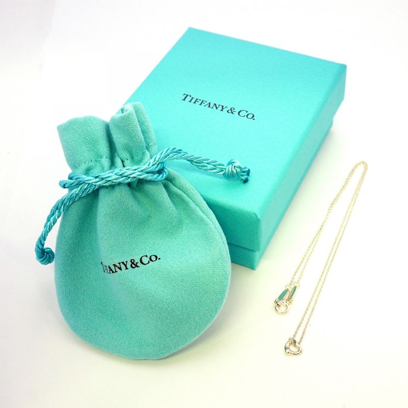 Tiffany & Co Necklace Open Heart Silver 925 Ladies