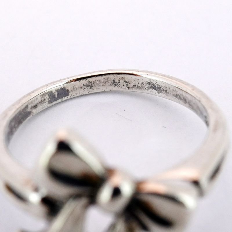 Tiffany & Co Ring Ribbon Motif Silver 925 Size 13 Ladies