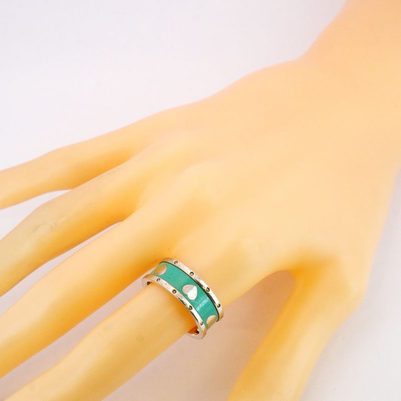 Tiffany & Co Ring Return To / Love Heart 925 Silver Blue #155 Ladies