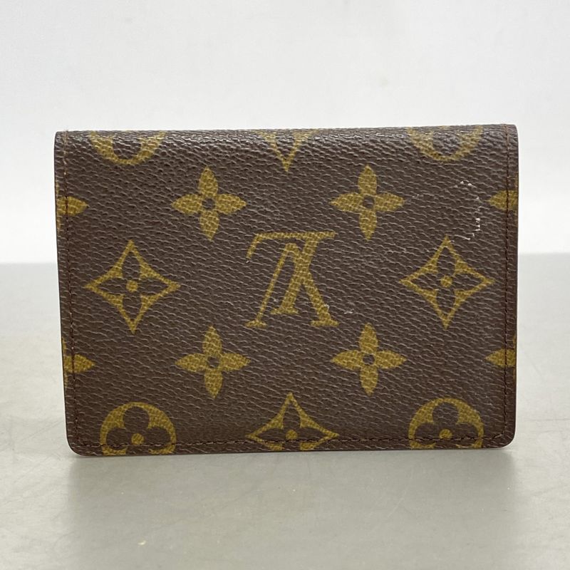 Louis Vuitton Card Case Monogram Porte 2 Carte Vertical M60533 Brown Men Women