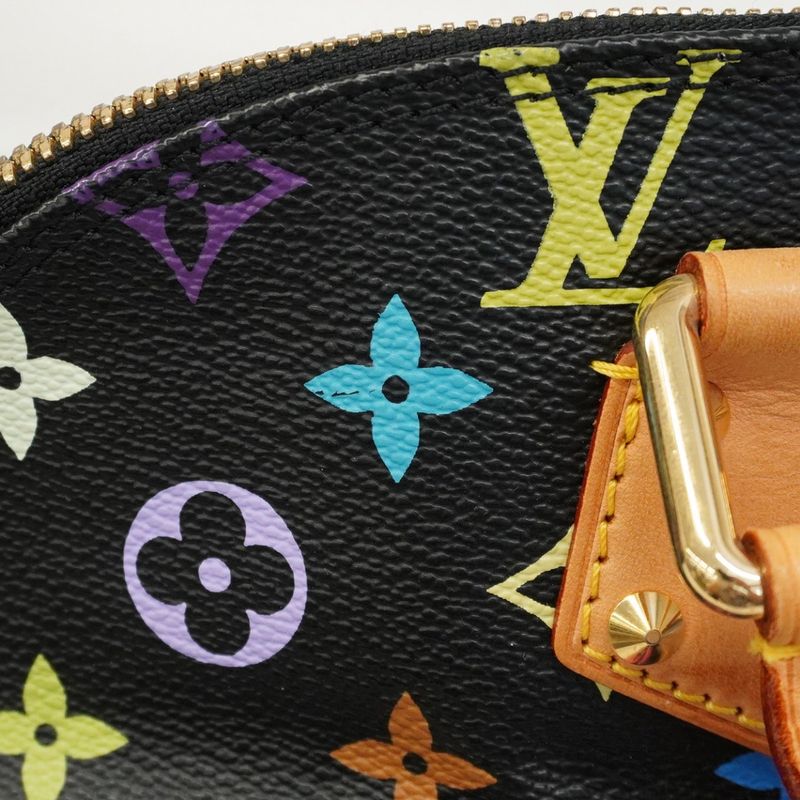 Louis Vuitton Monogram Multicolor Alma PM M40444 Noir Black Women