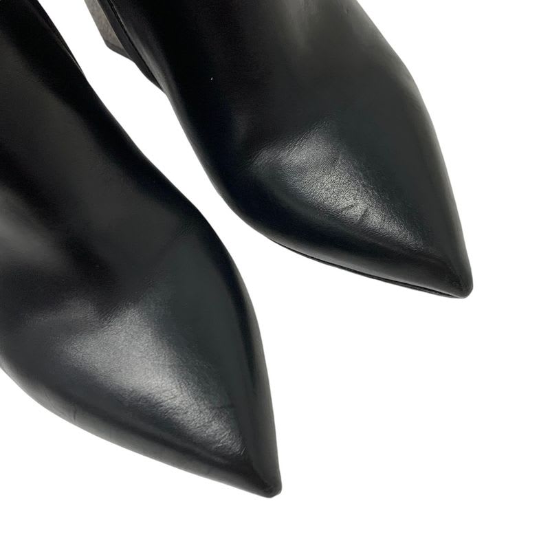 Louis Vuitton Rodeo Queen Line Monogram Boots Short Shoes Leather Black