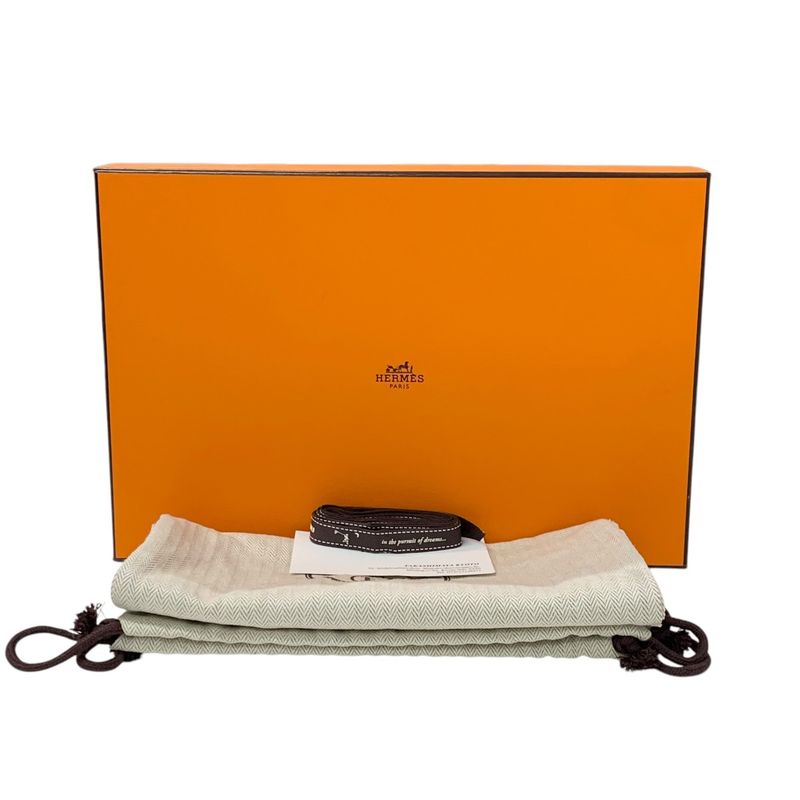 Hermes Legend Sandals Shoes Leather Black Wedge Sole Ankle Strap